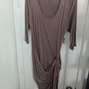 Charlotte Russe Taupe Midi Dress